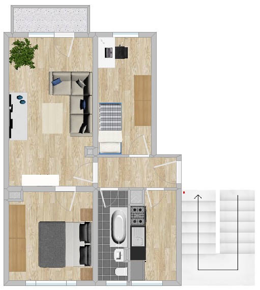 * 3-Raum-Wohnung *  zentrumsnah *